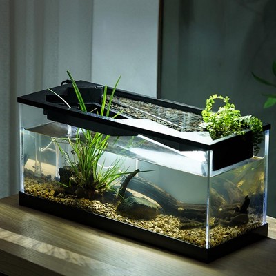 TROPOW Fish Tanks, High Transparency Acrylic Rectangular, Desktop Fish Tank
