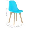 vidaXL Dining Chairs, 4 Pcs, Blue Plastic - 4 of 4
