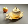 Classic Touch Gold Apple Shaped Dish with Removable Honey Jar - 3 of 4