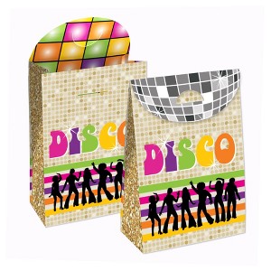 Big Dot of Happiness 70’s Disco - 1970s Disco Fever Gift Favor Bags - Party Goodie Boxes - Set of 12 - 1 of 4