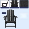 VisioGear Patio Adirondack Chair with Cup Holder, Outdoor Comfortable Set for Backyard, Black, 31.4"*29.6"*36.4" - 3 of 4