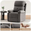 Lirago,Compact Recliner Sofa for Small Spaces - Gray Upholstery with Padded Cushion - 3 of 4