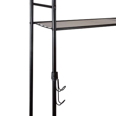 Black Metal Multi-Use Space Saver Rack with Shelves
