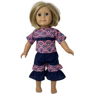 Doll Clothes Superstore Handmade Patriotic Short Set for 18-Inch Girl Dolls - 1 of 4