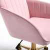 NicBex Adjustable Ergonomic Office Chair with Golden Base, Luxury Home Office Desk Chair with S-Shaped Backrest, Computer Swivel Chair, Vanity Chair - 2 of 4
