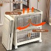 Stackable Storage Bins With Lids, 4-Tier Folding Storage Box, Collapsible Closet Organizers With Wheels for Clothing, Toys, Snacks, Sundries - 4 of 4