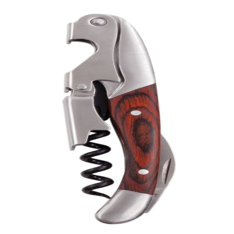 Spruce Double Hinge Corkscrew by True, Brown Finish, 1 of 9