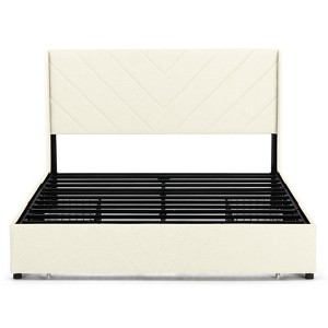 COMHOMA Metal Platform Bed Frame with Headboard,  3 Storage Drawers, Type-C&USB Ports - 1 of 4