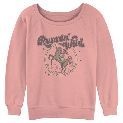 Juniors Womens Lost Gods Distressed Runnin Wild Sweatshirt Target