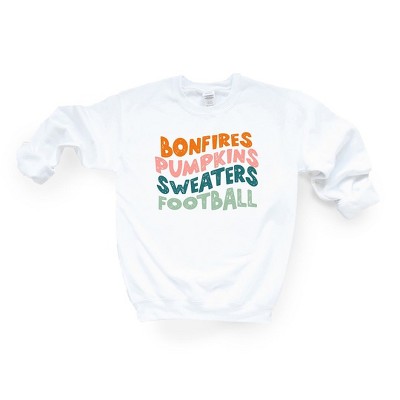 Simply Sage Market Women's Graphic Sweatshirt Bonfires Pumpkins Sweaters Football