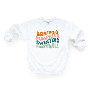 Simply Sage Market Women's Graphic Sweatshirt Bonfires Pumpkins Sweaters Football - 1 of 2