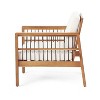 Christopher Knight Home Elias Outdoor Acacia and Iron Club Chair with Cushions Teak/Black/Beige - 4 of 4