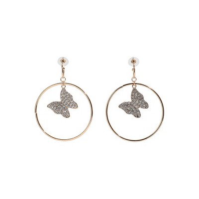 SOHI Women's Crystal Silver Casual Drop Earrings