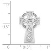 Black Bow Jewelry 14k Yellow or White Gold Celtic Cross Slide Pendant, 12 x 20mm - 4 of 4