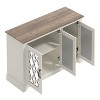 Galano Heron Wood 45.8 in. 3 Doors Sideboard with Adjustable Shelves in Gray, Dusty Gray Oak - 4 of 4