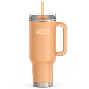 Thermos 40 oz Stainless Steel Cup Holder Mug w/ Straw - 1 of 2