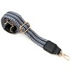 Wrapables Wide Adjustable Crossbody Handbag Strap, Women's Replacement Bag Strap for Purses, Navy w/ Leather Ends - 3 of 4