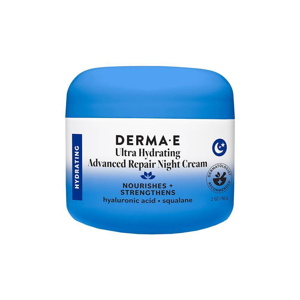 Photos - Cream / Lotion Derma E Hydrating Night Cream - 2oz: Paraben-Free, Non-Toxic, Hypoallergenic, For Mature Skin 
