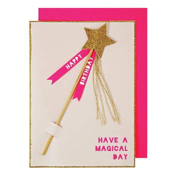 Meri Meri Magic Wand Birthday Card (Pack of 1)