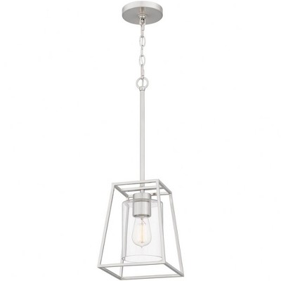 Prescott Transitional Mini Pendant Light in Brushed Nickel with Clear Glass