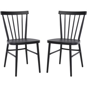 Core Spindle Chair (Set Of 2) - Indoor/Outdoor - PAT4047 - Black - Safavieh - 1 of 4