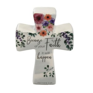Home Decor 4.5 Inch Blessing Cross Prayer God Keepsake Figurines - 1 of 3