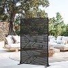 PexFix 72 in. x 47 in. Outdoor Privacy Rectangle Screen Galvanized Steel Panel Divider in Black - 2 of 4