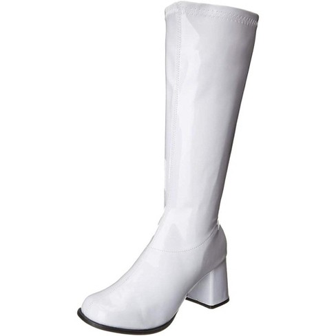 White gogo outlet boots in store