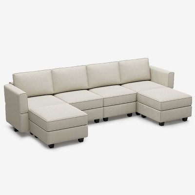 Belffin Modular Velvet Sofa with Storage Seat (6 Seats + 6 Sides)