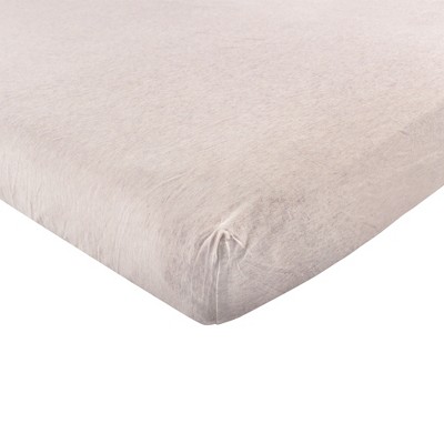 Hudson Baby Infant Cotton Fitted Crib Sheet, Oatmeal Heather, One Size ...