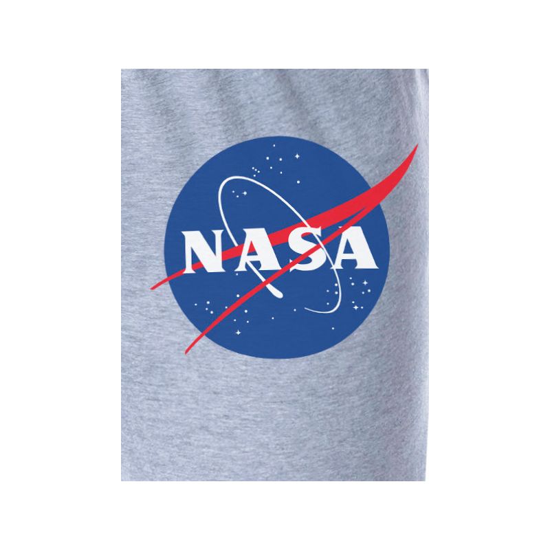 NASA Womens' Space Logo Icon Sleep Pajama Pants Loungewear Grey, 3 of 4