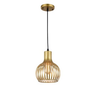 YIYIBYUS Antique Brass Kitchen Island Gold Dome Single Pendant Light - 1 of 4