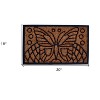 HomeRoots 18" X 30" Beige and Black Rubber and Coir Outdoor Door Mat - 3 of 4