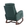 Okak Upholstered Rocking Accent Chair with Wood Legs & Side Pocket,Comfy Lounge Chair for Living Room,Bedroom - 3 of 4