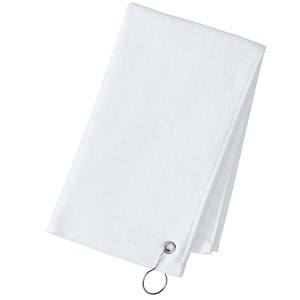 Mafoose Cotton Golf Towel with Grommet & Hook – 16" x 26" Terry Velour - 1 of 4