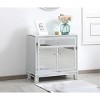 Elegant Lighting 29 inch mirrored cabinet in white - 3 of 4