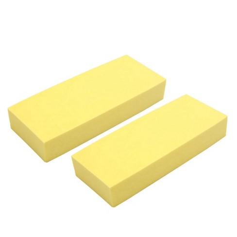 Unique Bargains PVA Water Absorbing Sponge Foam Block Washing Cleaning Tool  for Car 7 x 2.76 x 1.2 Yellow 2 Pcs