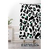 Allyson Johnson Neon Leopard Shower Curtain Black/White - Deny Designs: Polyester, Machine Washable, Buttonhole Top - 3 of 4