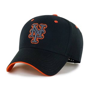 MLB New York Mets Youth Black Money Maker Hat: Cotton Twill, Adjustable Snapback - 1 of 2