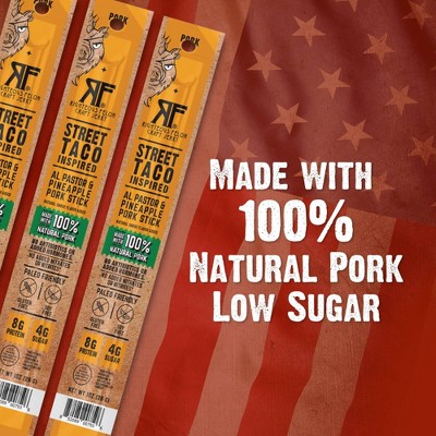 Righteous Felon Craft Jerky Street Taco Protein Snack Pork Meat Stick - 1oz/9ct