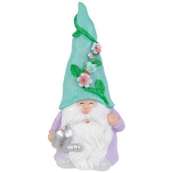 Northlight Happy Gardening Gnome with Watering Can Outdoor Garden Statue - 7.75"
