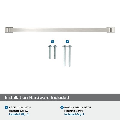 Satin Nickel 12-5/8" Modern Cabinet Bar Pull