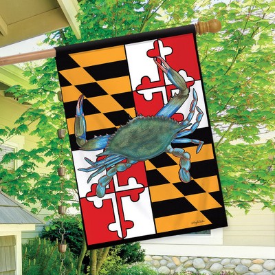 Maryland Crab Patriotic Polyester Outdoor House Flag