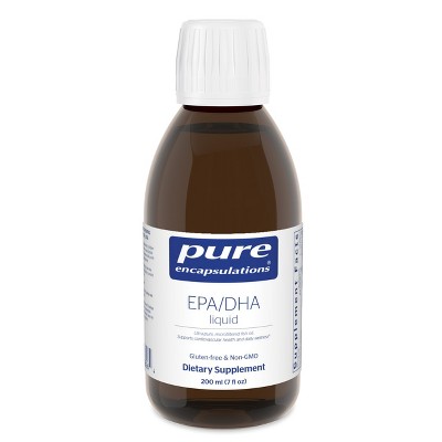 Pure Encapsulations EPA/DHA Liquid - Ultra-Pure, Molecularly Distilled Fish Oil Liquid - 7 fl. oz. - Lemon Flavor