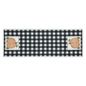 Annie Black Check Pumpkin Runner 12x36 VHC Brands - 1 of 4