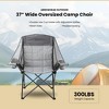ARROWHEAD OUTDOOR Oversized Folding Camp Chair, Adjustable 2x Sized Cup Holder, Mesh Sides, Inner Pockets, Carry Bag, 300 lbs Capacity (Granite Grey) - 3 of 4