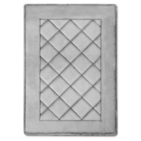 Softlux Extra Thick Charcoal Infused Diamond Memory Foam Runner Bath Mat -  Microdry : Target
