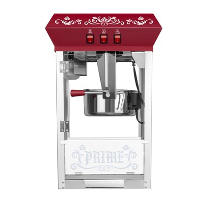 Infurnic Popcorn Poppers, with Warming Deck, Kitchenware for Family Gatherings, Red, 15.16"*13.19"*23.82"