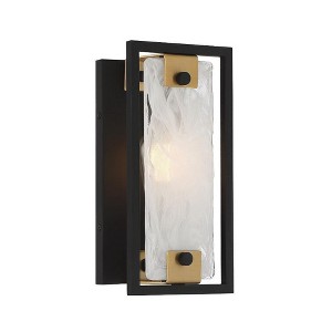 Savoy House Hayward 1 - Light Wall Light in  Matte Black/Warm Brass - 1 of 1