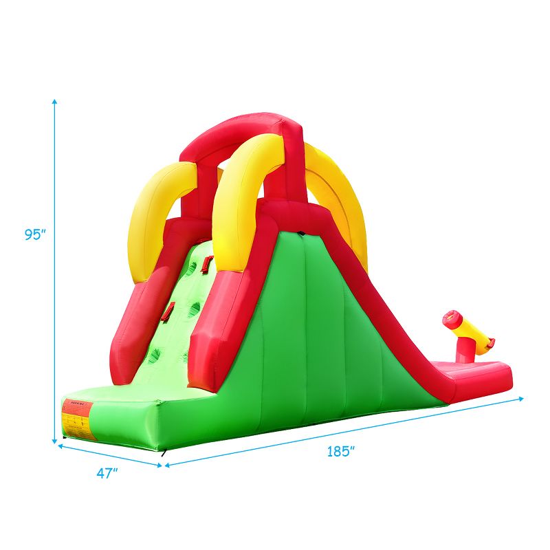 Costway Inflatable Water Slide Bounce House Bouncer Kids Jumper Climbing w/ 480W Blower, 2 of 11